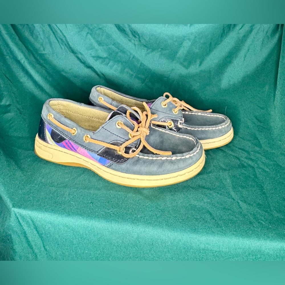 Sperry blue and plaid boat shoes